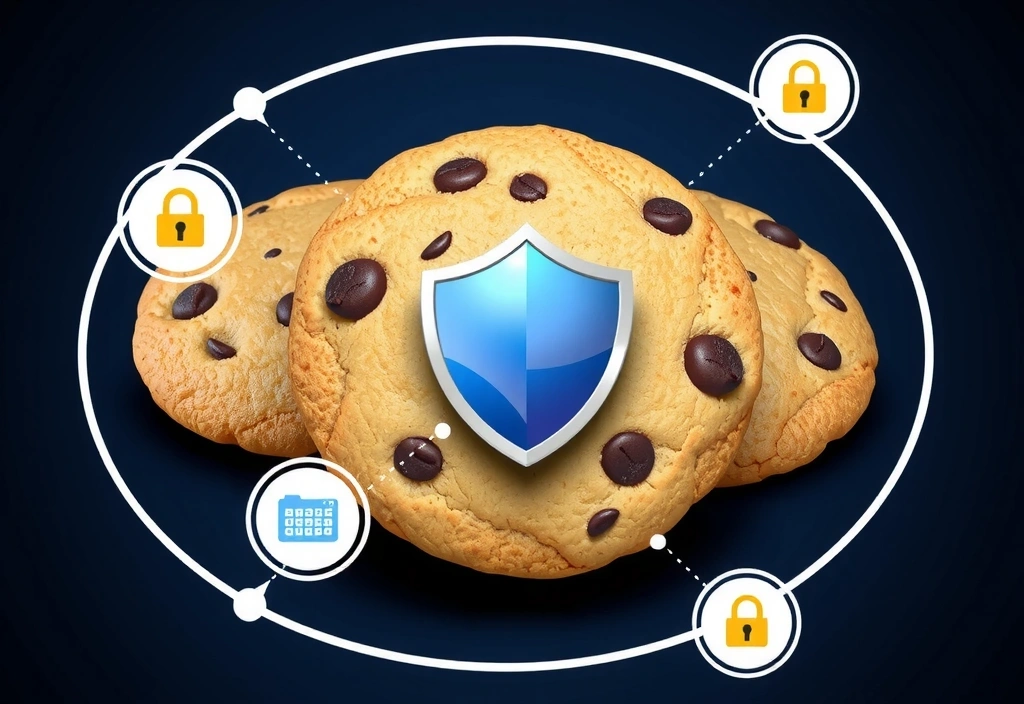 Cookie illustration showing data privacy and security